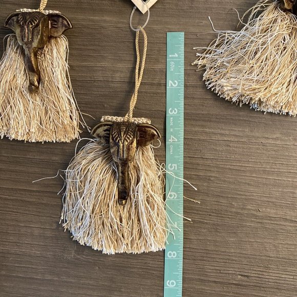 3 HALLMART COLLECTIBLES ELEPHANT KEY DOOR KEY DECORATIVE TASSELS NEW - Picture 10 of 12